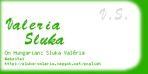 valeria sluka business card